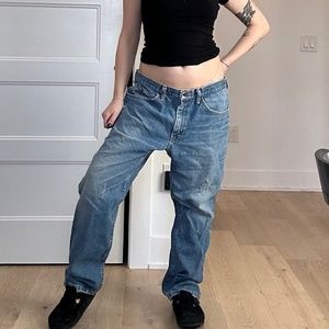 LEE 90s VINTAGE Medium Faded Wash Denim Baggy Straight Leg Jeans